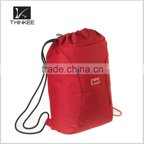 Hot Sale Fashion Orange Polyester Drawstring Bag photo-4