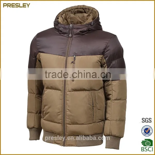 BSCI Oem High Quality Winter Brown Men's Down Jacket Coat Made in China photo-2