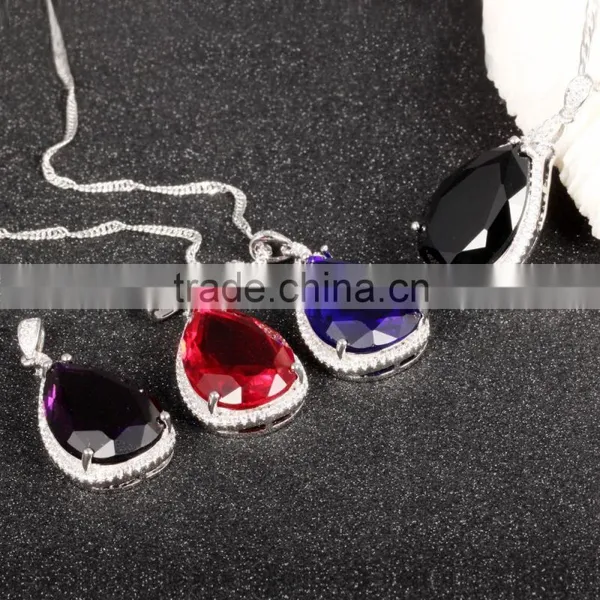2016 Fashion Style Chain Wide Stone Elegant Necklace Designs for Ladies Suit photo-3