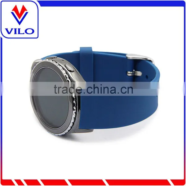 Blue Smart Watch Bracelet Silicon Watch Band /Leather Strap Wristband For SAMSUNG GEAR S R750 photo-2