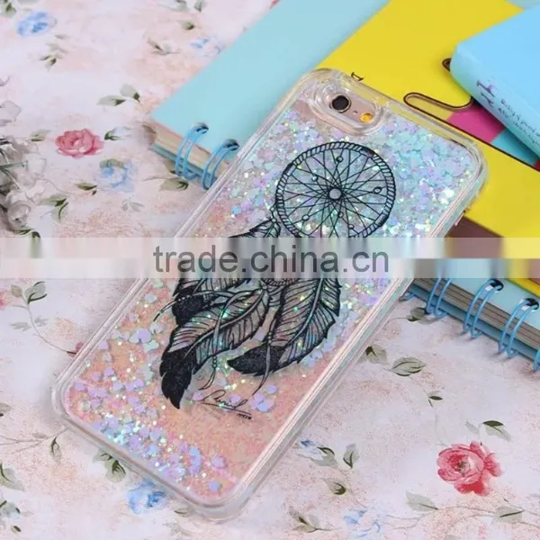 Beautiful Quicksand Phone Case Liquid Style Transparent Back in Colorful PC Case photo-5