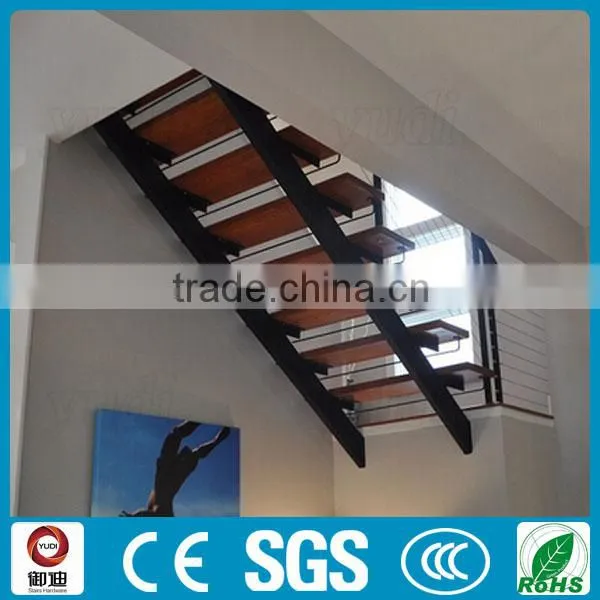 Modren Decorative Interior Used Metal Wooden Staircase photo-3
