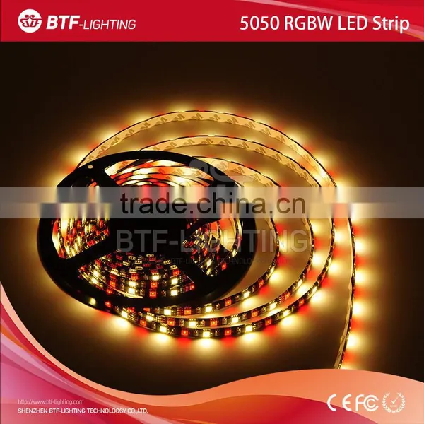 5050 RGBW 5m 60leds/m Led Strip Rgbw RGB+Warm White Strip Waterproof in Silicon IP65 Black PCB DC12V SMD 5050 Mixed Color photo-2