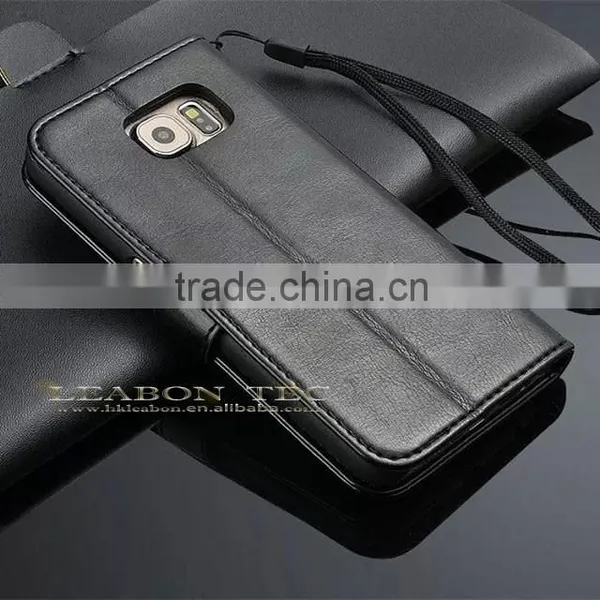 Wallet Leather Case for Samsung Galaxy s6 Edge Cover Case photo-4