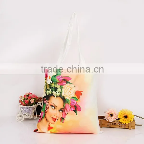 Customized Canvas Shopping Bag for Sublimation Printing