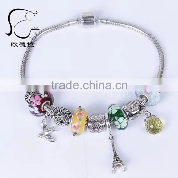 Cheap Shining Color Silver Jewelry Fit Diy Charm Bracelets