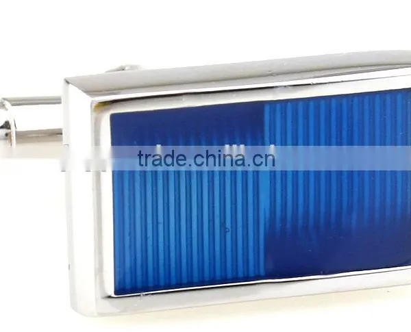 Blue Fiber Optic Cufflinks Rectangle Cufflinks photo-2