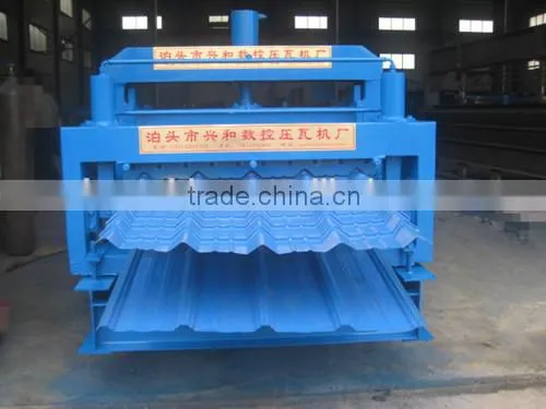 Trade Assurance Automatic Color Coated Metal Glazed Tile and Steel Corrugated Sheet Double Layer Roll Forming Machine photo-5