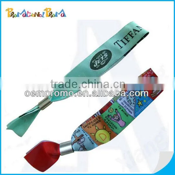 Customized Woven Wristband, Polyester Wristband, Hot Wristband With Metal Tube