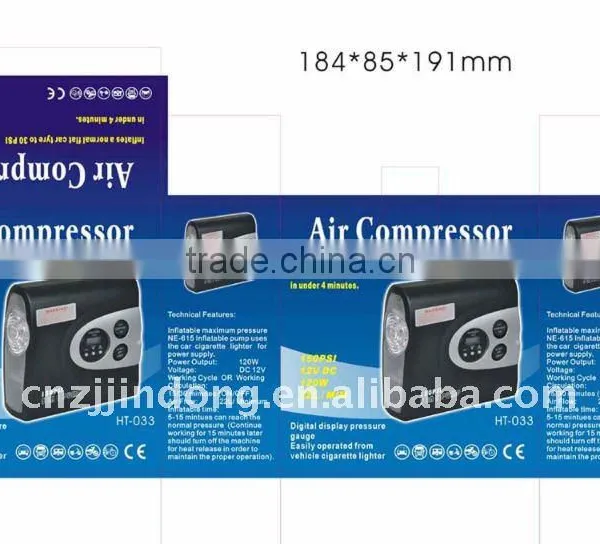 Portable factory selling Automatic digital air compressor with LED light