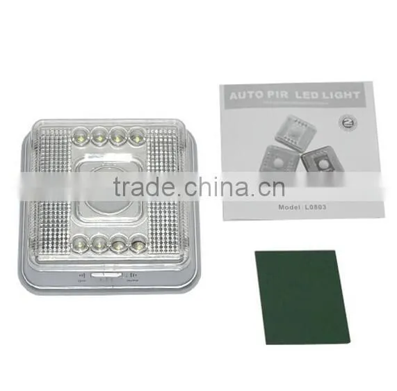 PIR Auto Sensor Motion Detector LED Night Light Wireless Infrared 8 LEDs Lamp Nightlight photo-2