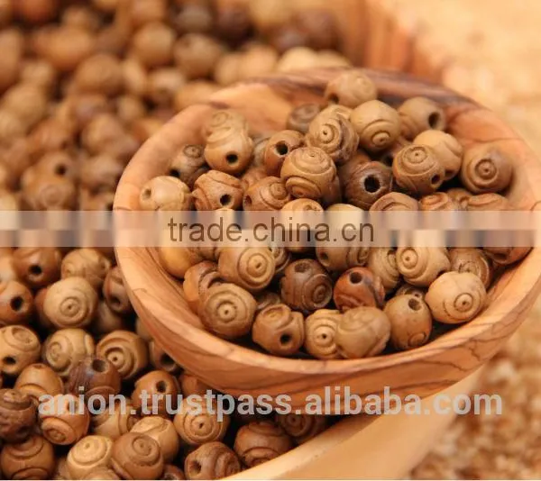 Olive Wood Carved Round Beads photo-4