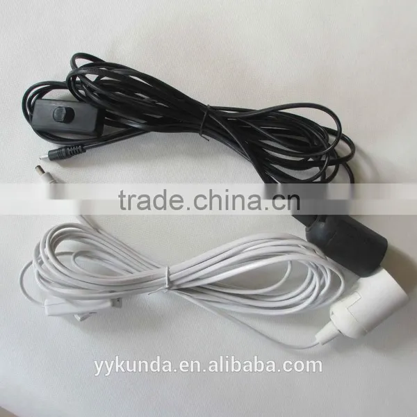 3.5mm dc Connector Power Cable With Switch and Lamp Holder for Solar