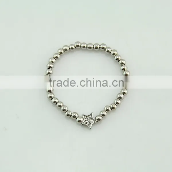 Gold Plated Charm Bracelet Fashion Women Crystal Heart Charm Bracelet photo-4