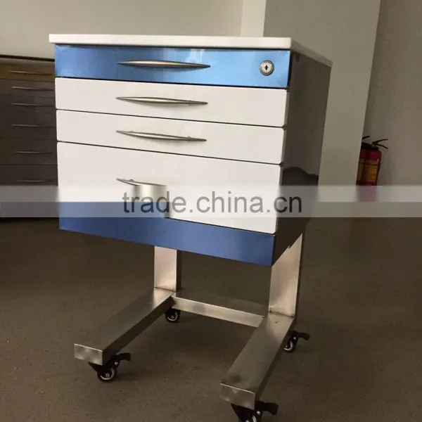 Stainless Steel Dental Trolley With 3 Drawers photo-3
