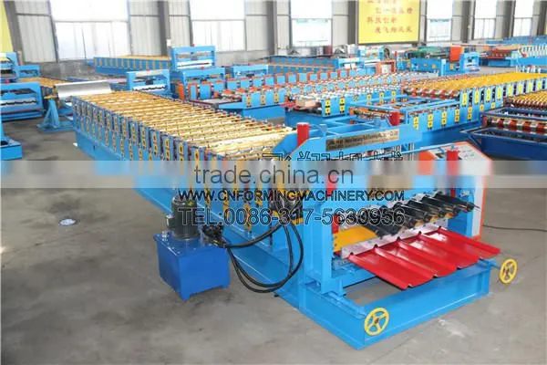 FX Double Layer Corrugated Sheet and Trapezoid Sheet Roll Forming Machine photo-4