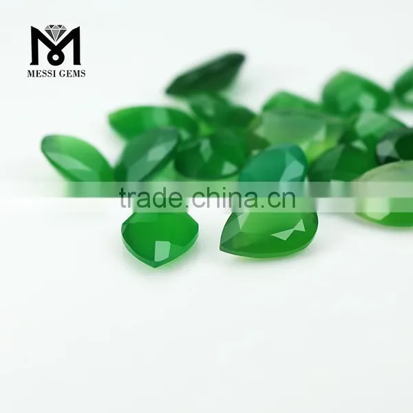 New Arrival Faceted Pear Cut 10 x 14 Loose Gems Green Jade photo-4