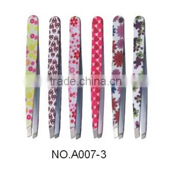 The best colorful flower printer eyebrow tweezer for girls