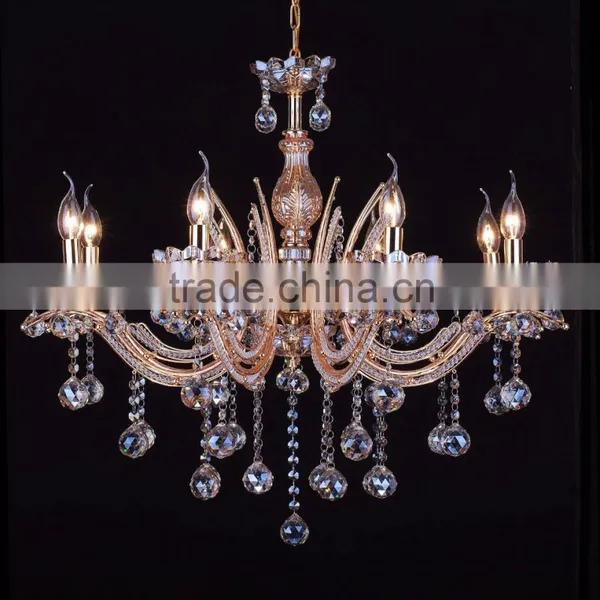 WD-1835-3/5/8 2016 Global Hot Sale Gold Iron Top Grade K9 Crystal Chandelier photo-3