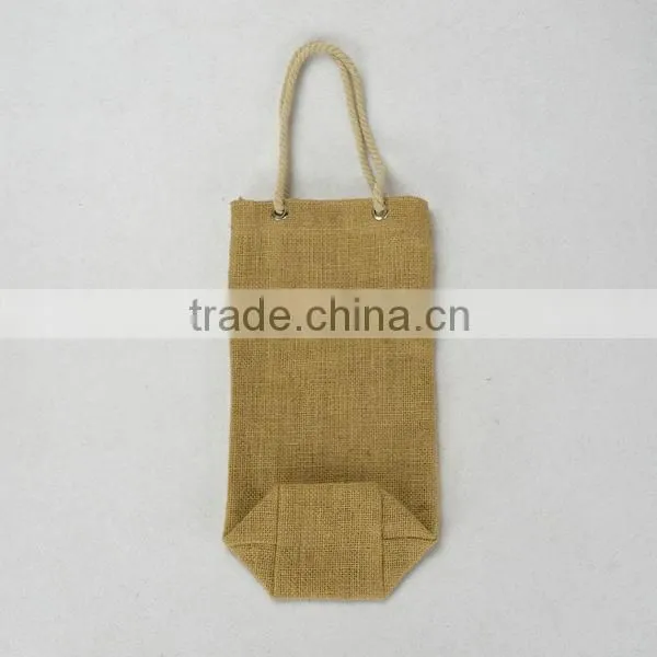 China Manufacturer Customized Jute Shopping Bag , Eco Bamboo Handle Jute Bag photo-2