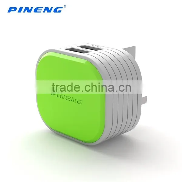 UK Wall Plug Charger With Dual Output, Quick Charger 2.4A With CE photo-3