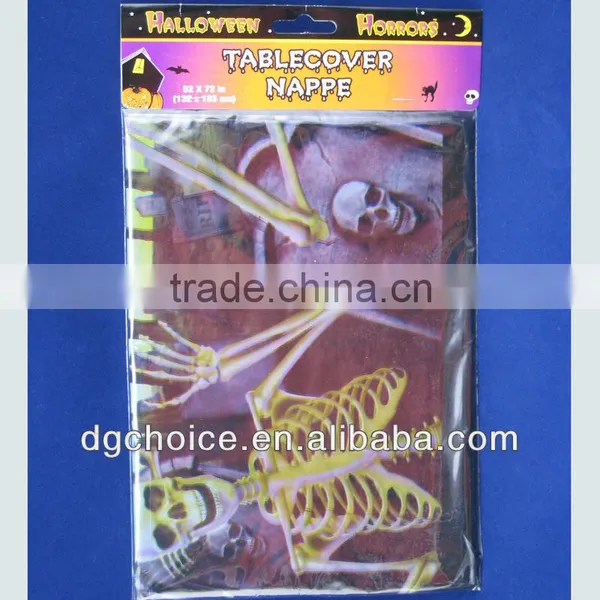 Big Order Accept Custom Halloween Plastic Table Cover for Decoration