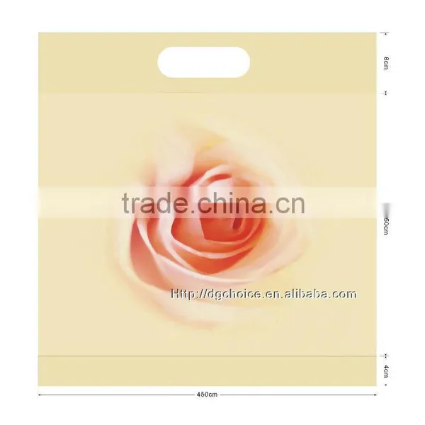 Plastic Bag Retailers General Merchandise Die Cut Bag With Reinforced Handle photo-3