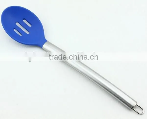 Kitchen Utensil Stainless Steel Handle Silicone Leak Shovel Of Silicone Accessories photo-2