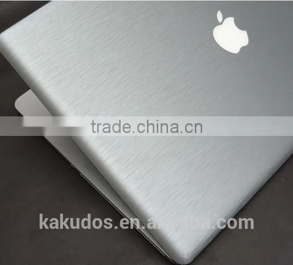 Factory Wholesale Brushed Aluminum Texture Vinyl Skin for Macbook photo-2
