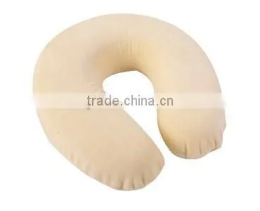 Flocking U Shape Neck Pillow/100% PU Foam Memory Foam Travel Pillow