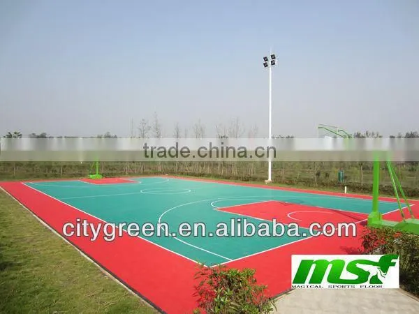Interlocking Modular Basketball Court Floor, Outdoor Playground PP Mat Flooring photo-3