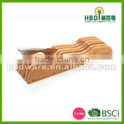 Kitchen Bamboo Knife Block , Knife Holder , Drawer Bamboo Knife Block photo-3