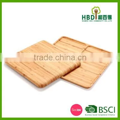 Best Selling Bamboo Food Storage Tray 3 Compartment Food Tray photo-4
