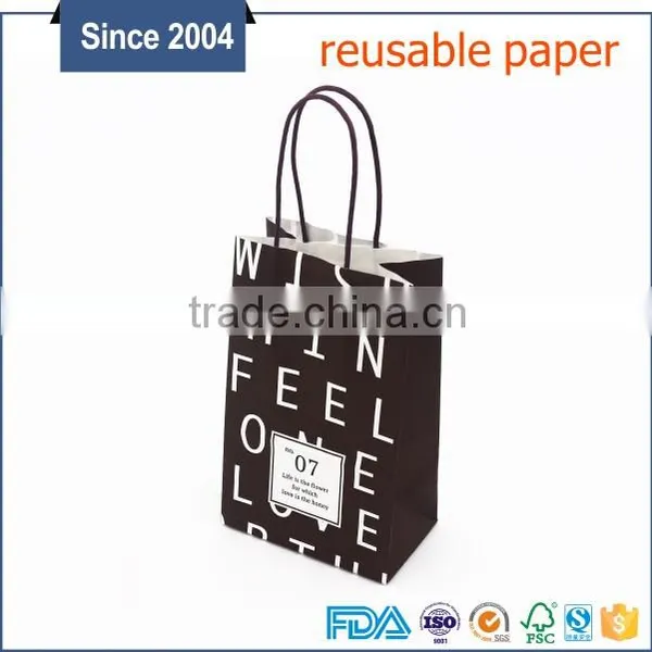 Custom Design Logo Printed Kraft Comestics Fashion Carrier Bags Gloss With Handle photo-4