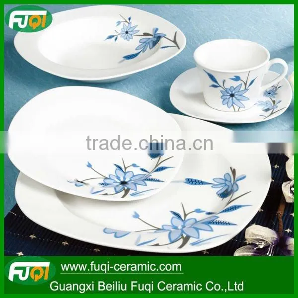 Elegent Flower Design Porcelain Dinnerware Crockery Items 20pcs or 30pcs Fine Cemaic Dinnerware Fqr002