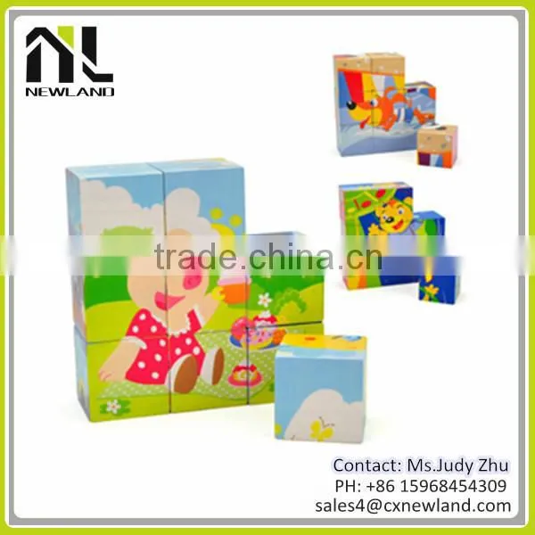 2014 New Style Folding Cube Puzzle Toy Wooden Puzzle