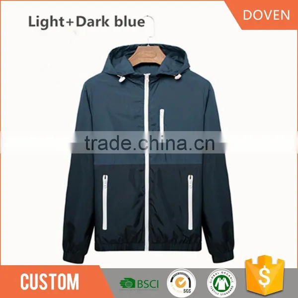 Contrast Colors Unisex Windproof Jackets
