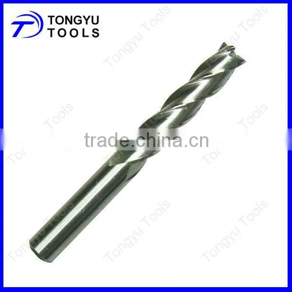 DIN844 Straight Shank 4 Flutes HSS End Mill Cutter