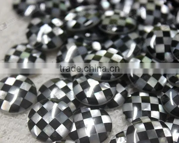 Hot Sale!Checkerboard Mosaics Cabochons for Cufflinks,buttons photo-6
