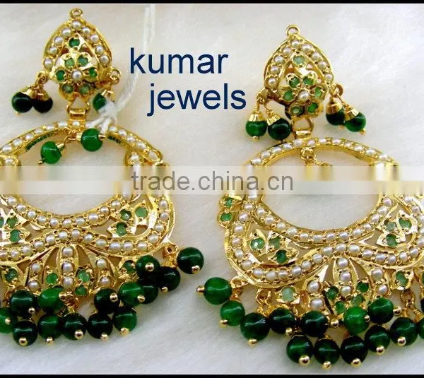 Jadau Green Earring
