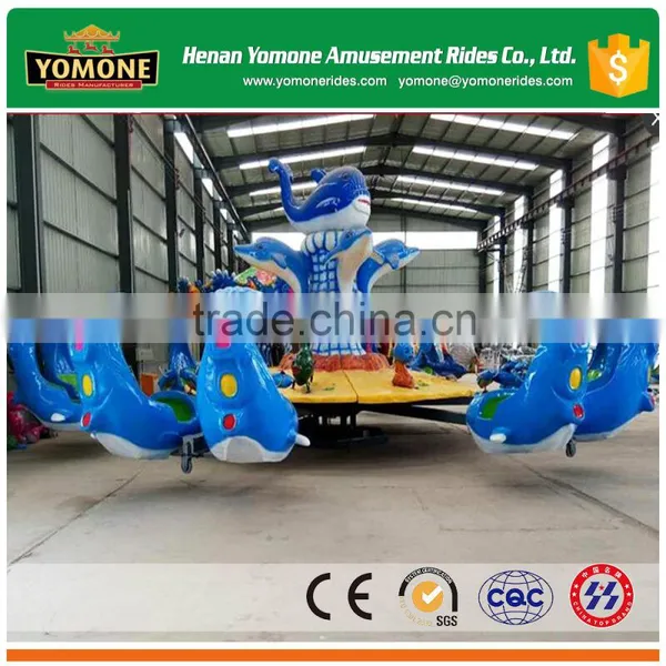 Beautiful Funfair Kiddie Rides of Amusement Water Park Rides Named Swing Dolphin