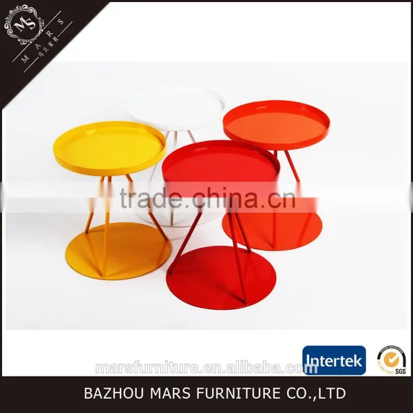 Small colorful metal bed side table LCT-010 for sale
