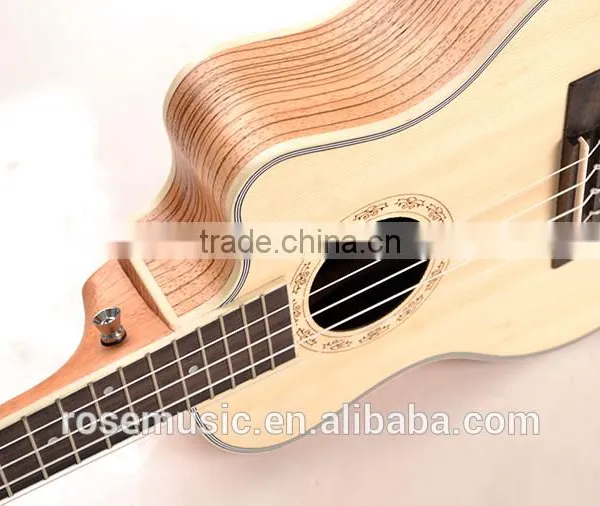 26 Inch Cutaway Spruce+zebrawood Ukulele(UK220-26C) photo-5