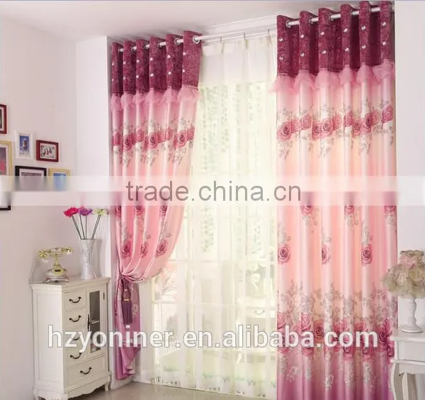2015 Hot Sale Printed Designed No. 08 Window Curtains, Made- up Black Out Fabric in Home or Hotel photo-4