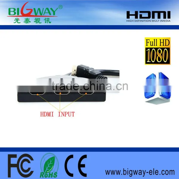 3 Port Hdmi Switch Switcher Selector With Remote 1080P HDTV PS3 photo-6