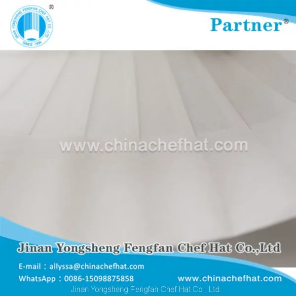 60g Disposable Non Woven Flat Top Chef Hat 28cm*30cm photo-4