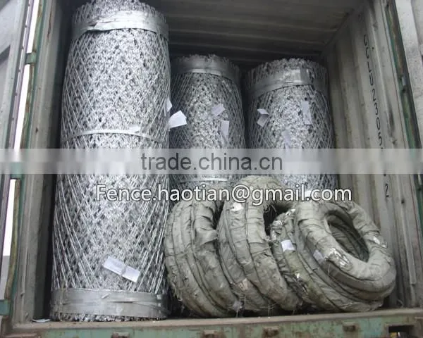 High Security Metal Fence Design for Military and Prison Boundary Razor Wire Mesh Fence photo-2