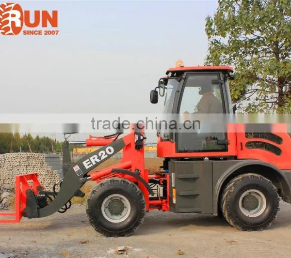 2.0 Ton Qingdao Everun Farm Machinery Small Snow Shovel Loader With Tyre Chain photo-3