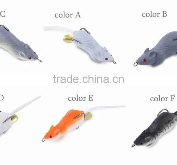 1pc 6 Colors Soft Mice Lure Fishing Tackle Bait Artificial Bait Mice Lure Fishing Bait For Ocean Fishing photo-6
