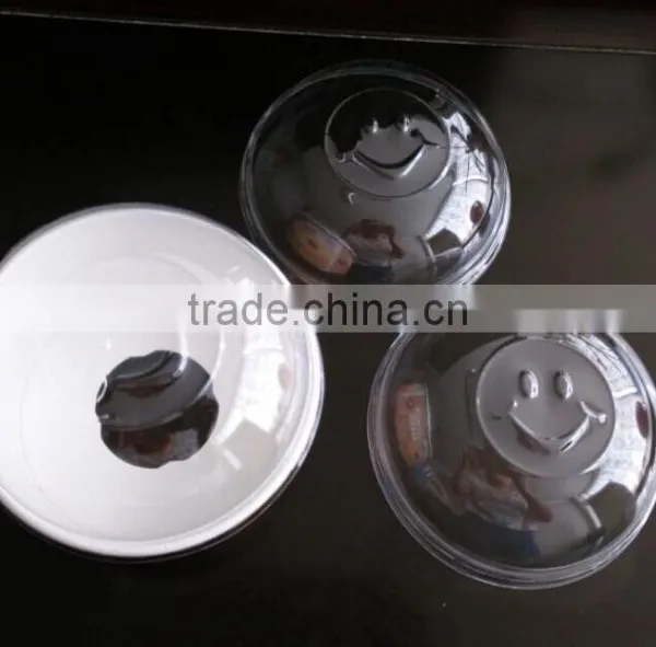 High Transparent BOPS Bowl Lid for Paper Cake Bowl/ Smailing Face Bowl Lids for Cake Box photo-2